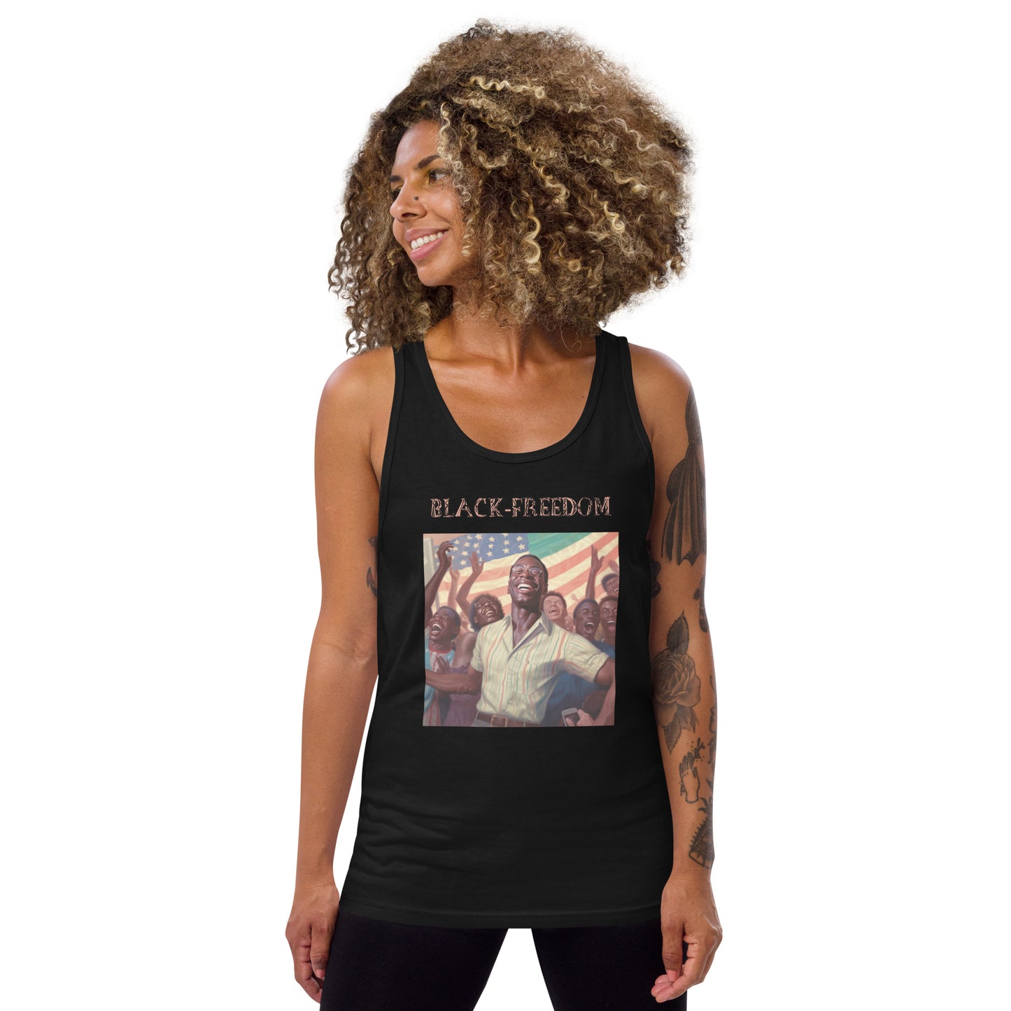 Black Freedom Unisex Tank Top