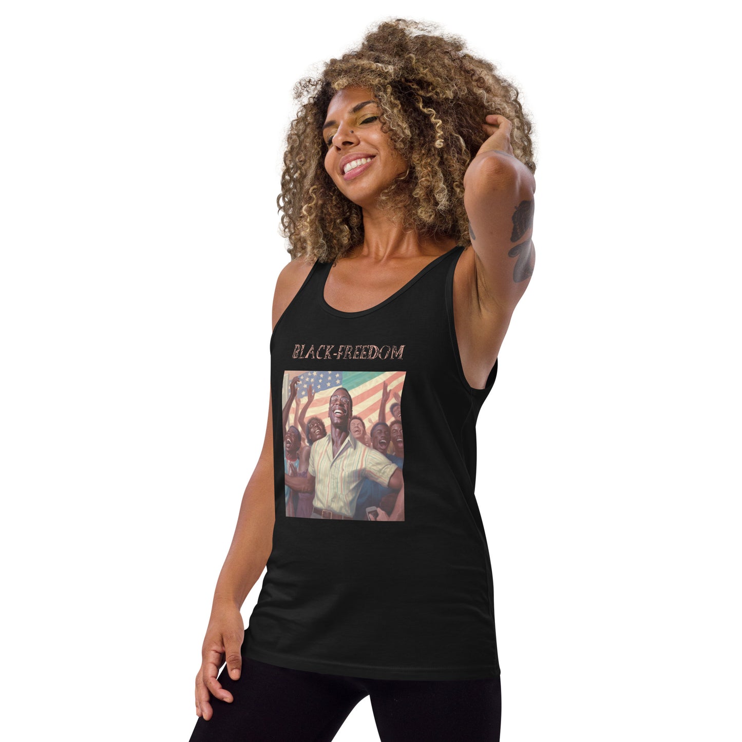 Black Freedom Unisex Tank Top