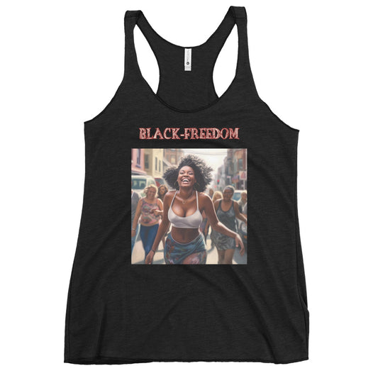 Black Freedom Women's Racerback Tank